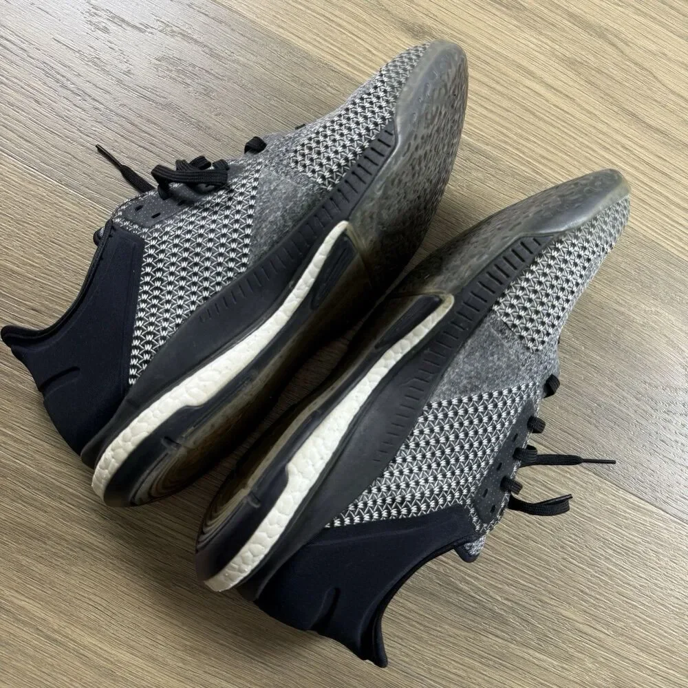 Adidas Shoes Women 11 Crazy Flight X2 Volleyball Black Silver Knit Boost
